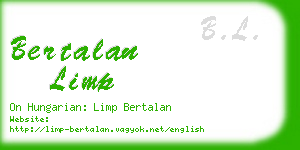 bertalan limp business card